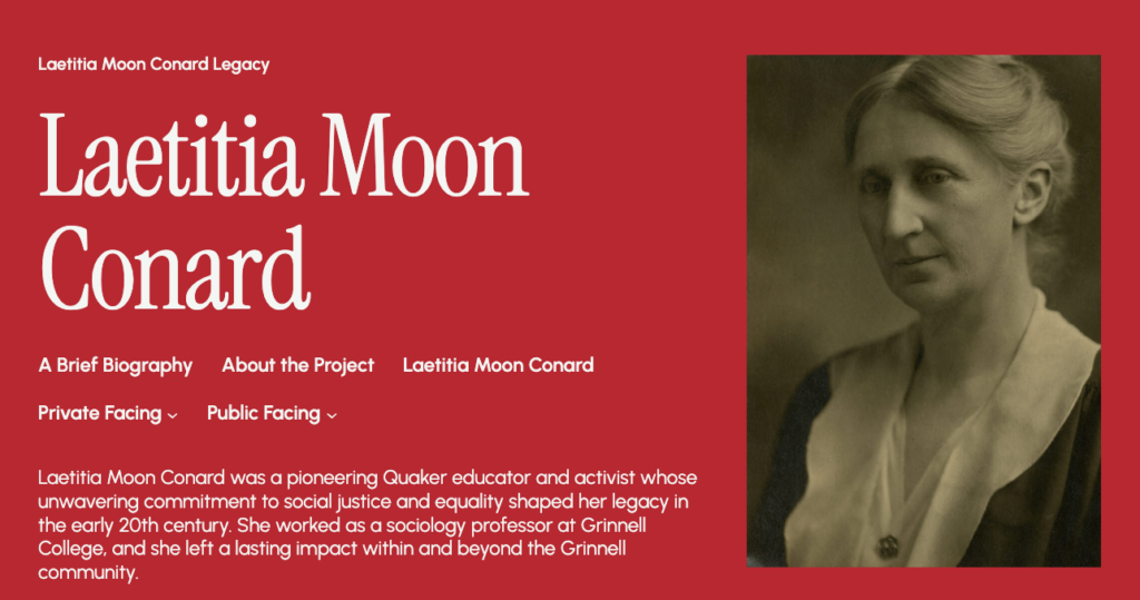 Laetitia Moon Conard website homepage