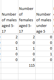 Excel column with AutoSum result
