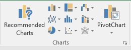 Excel PivotChart button in menu