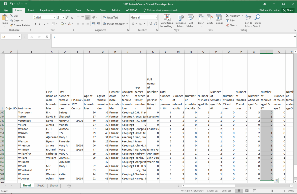 Screenshot of an Excel spreadsheet
